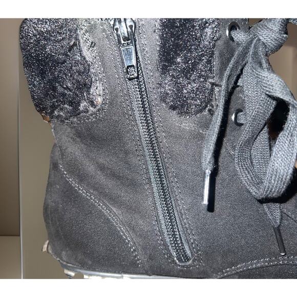 Madden Girl Ankle High Combat Boots Lace-Up And Zipper Size 9 Black - Picture 6 of 10